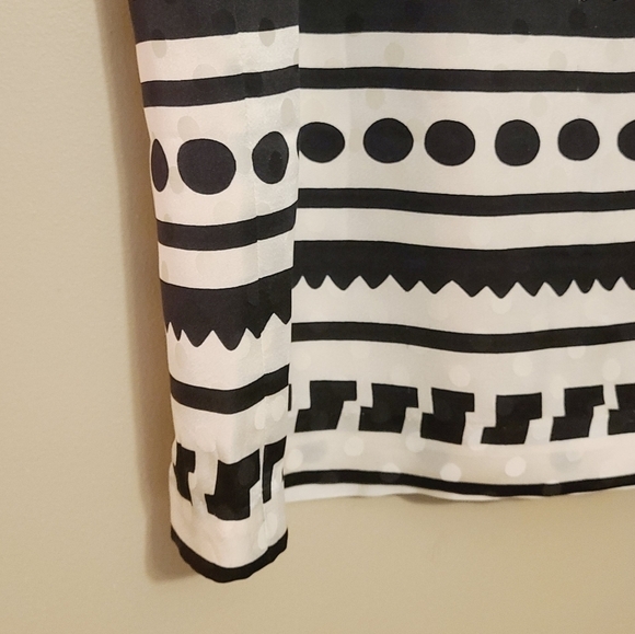 Maggy London | Vintage Graphic Print Silk Pencil Skirt (Size 14) - Picture 11 of 16